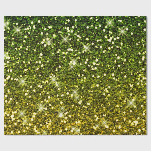 Donkere groene goudglitters cadeaupapier (Vlak)