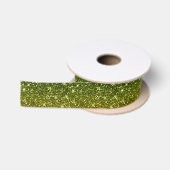 Donkere groene goudglitters satijnen lint (Spoel)