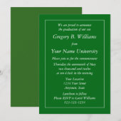 Donkere groene gradatie-uitnodigingen of aankondig kaart (Voorkant / Achterkant)