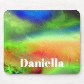 Donkere groene holografische hemel met aangepaste muismat (Voorkant)