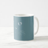 Donkere groene kat patroon koffiemok (Voorkant rechts)
