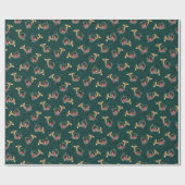 Donkere groene kerstmuziekkardinalen in de Post Ho Cadeaupapier (Vlak)