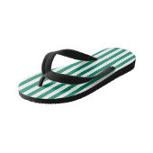 Donkere groene kleur Verticale Stripes Summer Kinder Teenslippers (Schuin)