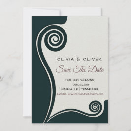 Donkere groene Koru - nieuw begin - bespaar onze d