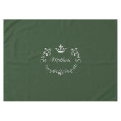 Donkere groene kroonrust gepersonaliseerd tafelkleed (Voorkant (Horizontaal))