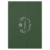 Donkere groene kroonrust gepersonaliseerd tafelkleed (Voorkant)