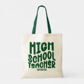 Donkere Groene Leraar op Middelbare School   Tote Bag (Achterkant)