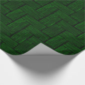 Donkere groene lincoln-logs die papier verpakken (Hoek)