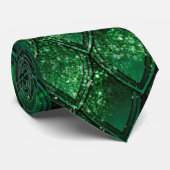 Donkere groene ombre en sparkles Drakenschalen Stropdas (Opgerold)