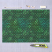 Donkere groene ombre en sparkles Drakenschalen Tissuepapier (Craft)