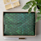 Donkere groene ombre en sparkles Drakenschalen Tissuepapier (Geschenk)