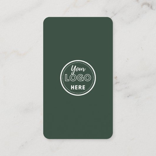 Donkere groene QR-code Verbind ons met sociale med Visitekaartje (Achterkant)