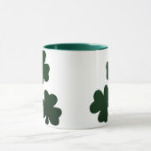 Donkere groene shamrocks mok (Midden)