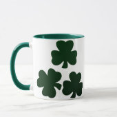 Donkere groene shamrocks mok (Links)