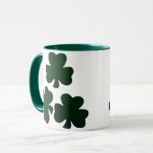 Donkere groene shamrocks mok (Voorkant links)