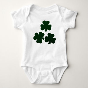 Donkere groene shamrocks romper