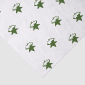 Donkere groene sneeuwstrips - witte achtergrond tissuepapier (Detail)