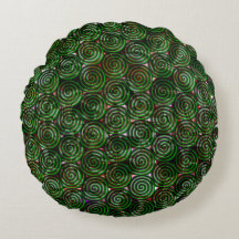 Donkere groene spiraaltjes transparant op gekleurd