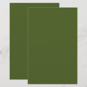 Donkere, groene, stevige kleur briefpapier (Voorkant / Achterkant)