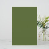 Donkere, groene, stevige kleur briefpapier (Staand voorkant)