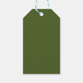 Donkere, groene, stevige kleur cadeaulabel