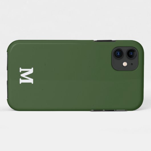 Donkere, groene, stevige kleur Case-Mate iPhone case (Achterkant (horizontaal))