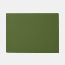 Donkere, groene, stevige kleur deurmat