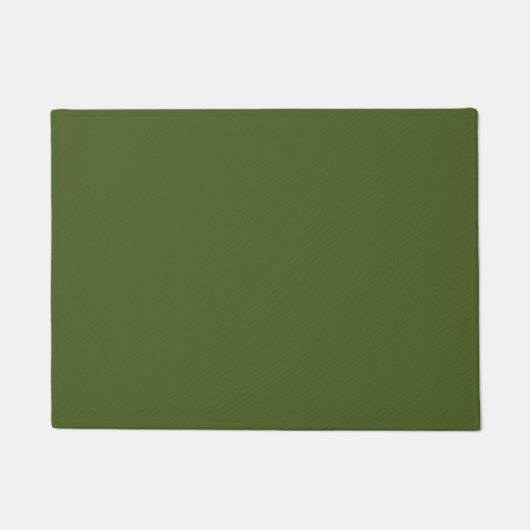 Donkere, groene, stevige kleur deurmat (Voorkant)