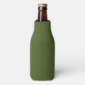 Donkere, groene, stevige kleur flesjeskoeler (Fles Voorkant)