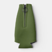 Donkere, groene, stevige kleur flesjeskoeler (Achterkant)