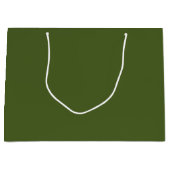 Donkere, groene, stevige kleur groot cadeauzakje (Voorkant)