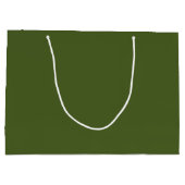 Donkere, groene, stevige kleur groot cadeauzakje (Achterkant)