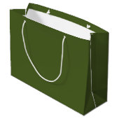 Donkere, groene, stevige kleur groot cadeauzakje (Achterkant Gekanteld)