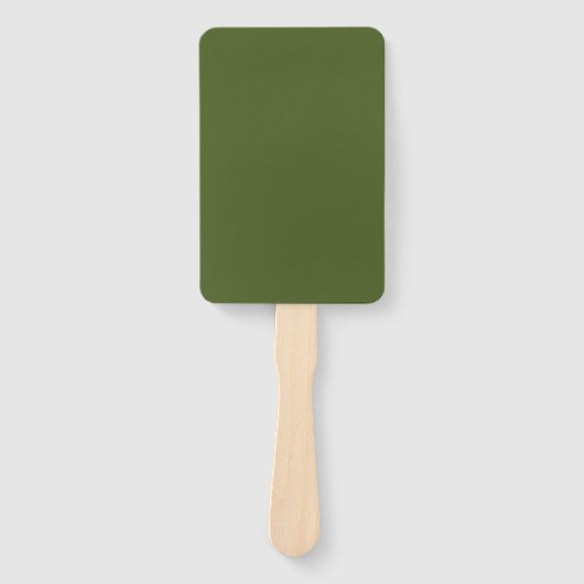 Donkere, groene, stevige kleur handwaaier (Voorkant)