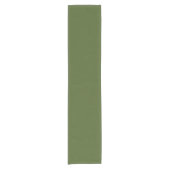 Donkere, groene, stevige kleur korte tafelloper (Voorkant)