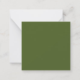 Donkere, groene, stevige kleur notitiekaartje