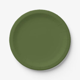 Donkere, groene, stevige kleur papieren bordje