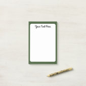 Donkere, groene, stevige kleur post-it® notes (Op bureau)