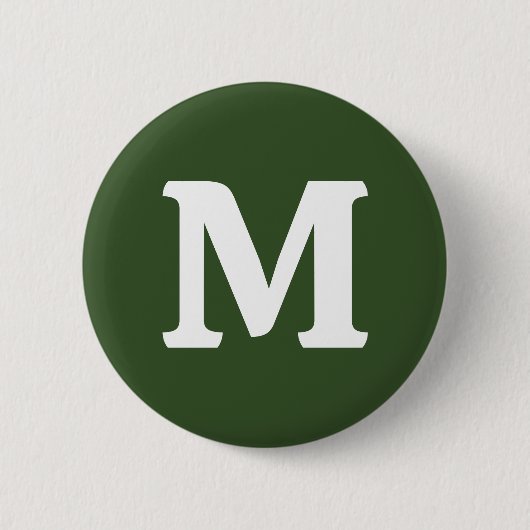 Donkere, groene, stevige kleur ronde button 5,7 cm (Voorkant)