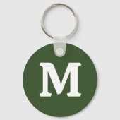 Donkere, groene, stevige kleur sleutelhanger (Voorkant)
