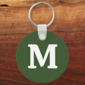 Donkere, groene, stevige kleur sleutelhanger (Voorkant)