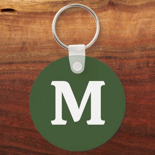 Donkere, groene, stevige kleur sleutelhanger (Voorkant)
