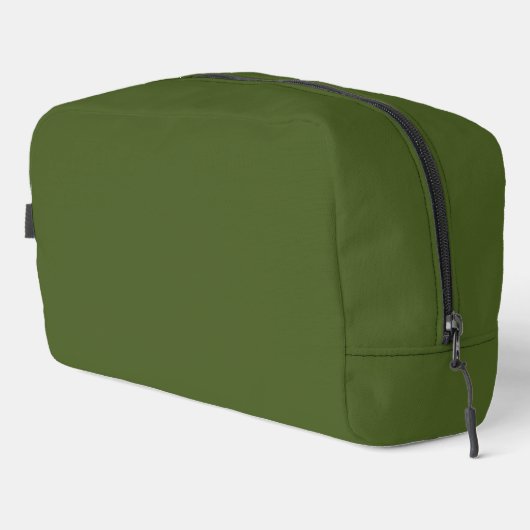 Donkere, groene, stevige kleur toilettasje (Rechterhoek)