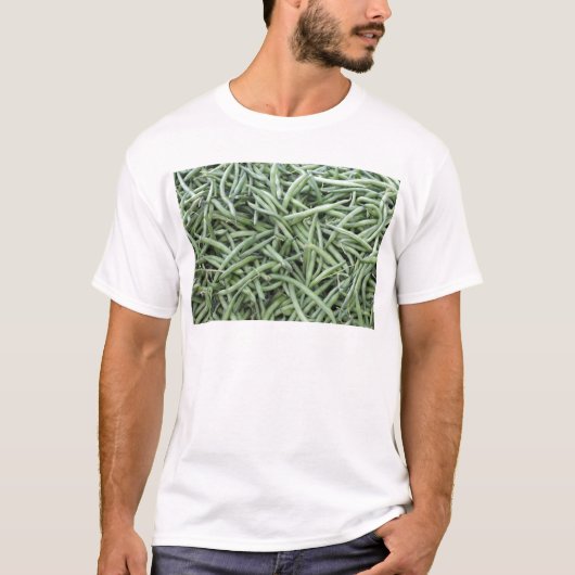 Donkere groene strijkbonen t-shirt (Voorkant)