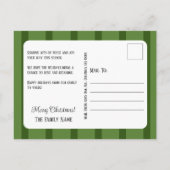 Donkere groene stripper voor kerstkaart aankondigingskaart (Achterkant)