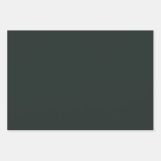 Donkere, groene, vaste kleur met Oerwoud Inpakpapier Vel (Voorkant 3)