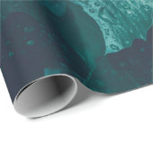 Donkere groene visblad waterdruppels cadeaupapier (Rol Hoek)