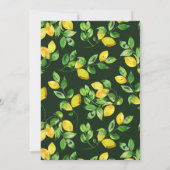 Donkere groene Waterverf citroen middellandse zee Kaart (Achterkant)