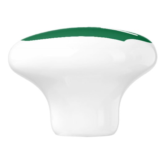 Donkere groene zeilboten keramische knop (Zijkant)