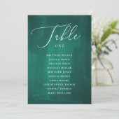 Donkere groene zitplaats. Emerald elegant bruiloft Kaart (Staand voorkant)